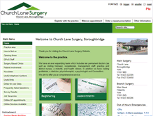 Tablet Screenshot of churchlanesurgery.com